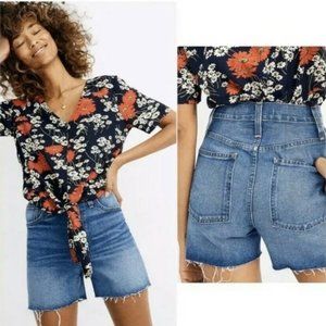 Madewell High-Rise Mid-Length Jean Shorts